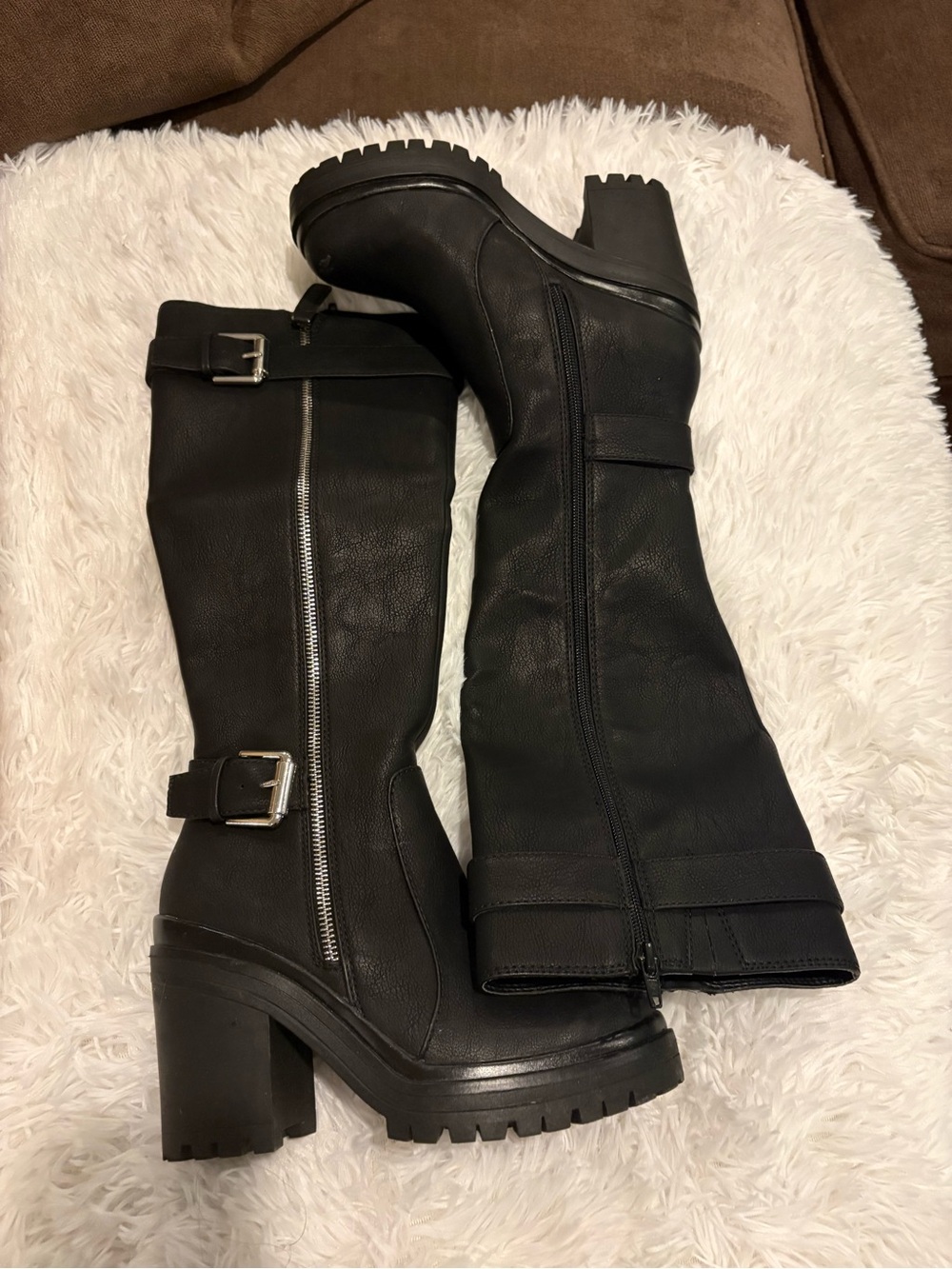Mix No. 6 Miln black tall moto boots